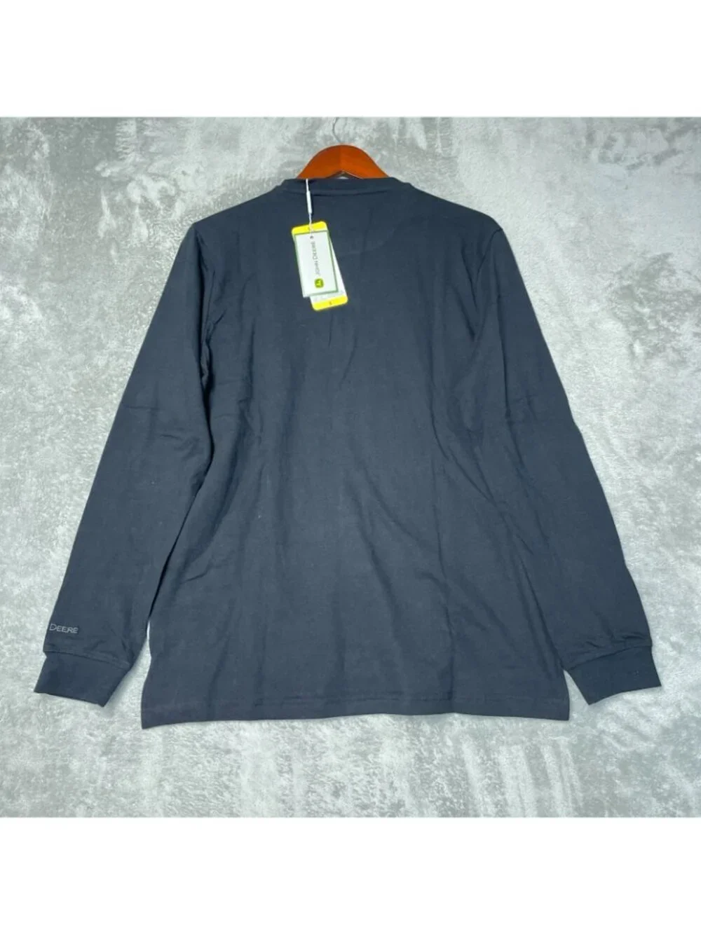 John Deere Men's Black Long-Sleeve T-Shirt S 100% Cotton e1500